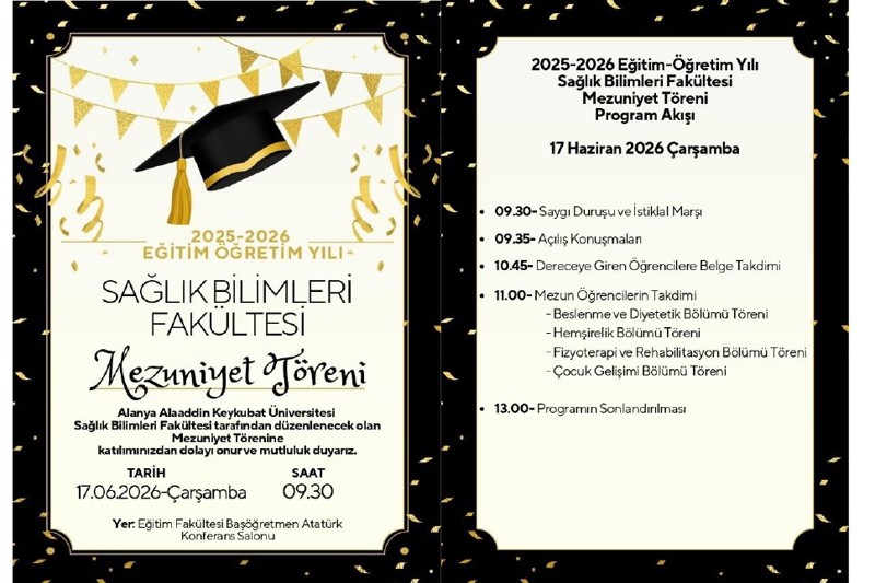  Fakültemiz Bölümlerinin Mezuniyet Töreni
